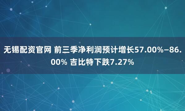 无锡配资官网 前三季净利润预计增长57.00%—86.00% 吉比特下跌7.27%